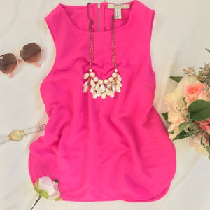 Forever 21 women sleeveless pink blouse